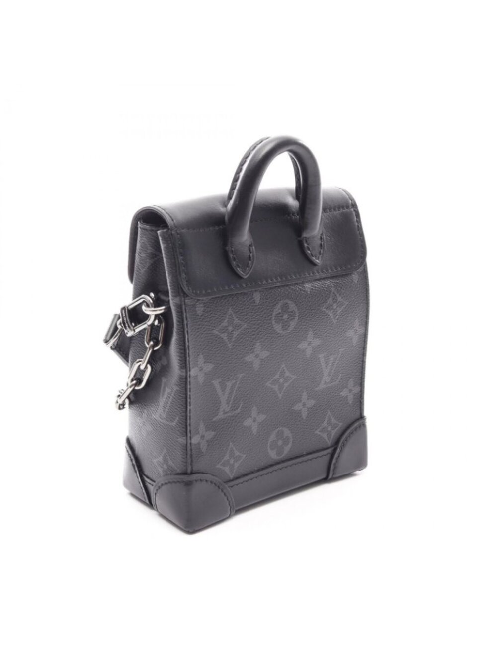 ★SOLD★ Louis Vuitton Shoulder Bag Nano Steamer Monogram Eclipse 2-Way Canvas - Picture 2 of 8